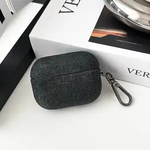 Чехол для наушников AirPods Pro 2 из джинсовой ткани черный, Душанбе