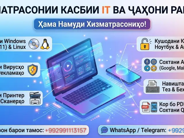 Хизматрасониҳои касбии IT ва ҷаҳони рақамӣ, Худжанд