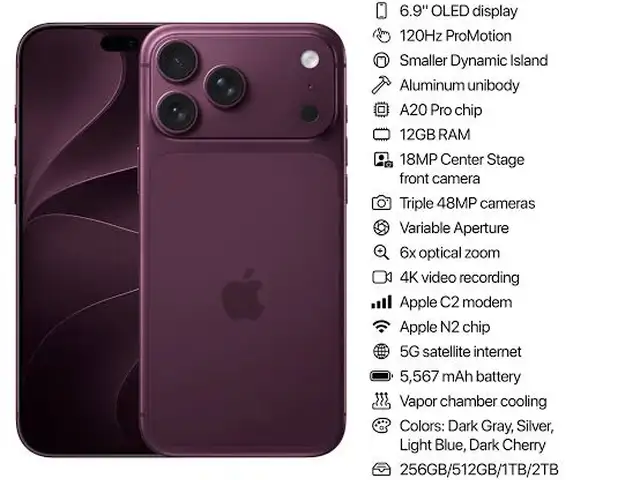 Apple iPhone 17 Pro Max, 512 gb, Silver, Душанбе