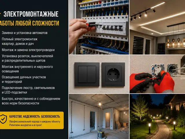 Электромонтажные работы любой сложности, Душанбе