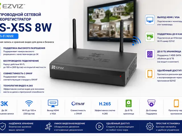 Беспроводной сетевой видеорегистратор EZVIZ CS-X5S 8W, Худжанд