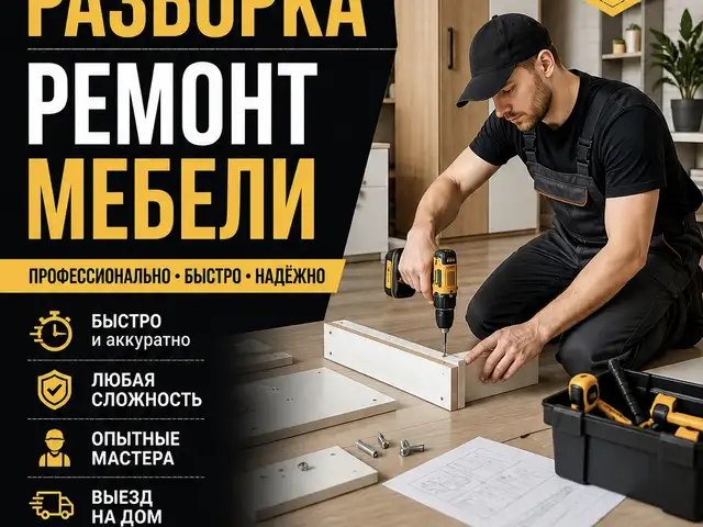 Сборка, разборка и ремонт мебели, Душанбе