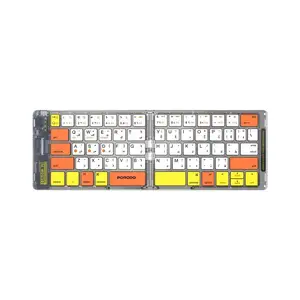Мини клавиатура Porodo Crystal Shell Wireless Keyboard белый, Душанбе