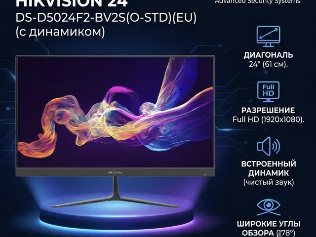 Монитор Hikvision 24 DS-D5024F2-BV2S O-STD EU с динамком, Худжанд