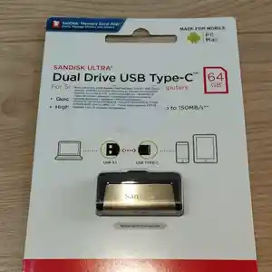 Флеш-накопитель SanDisk 64GB Ultra 2-1 USB Type-C - USB-C, Душанбе