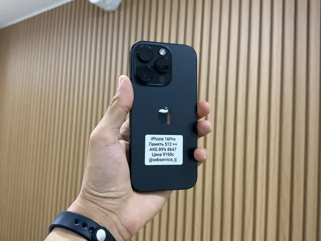 Apple iPhone 16 Pro, 512 gb, Black Titanium, Душанбе