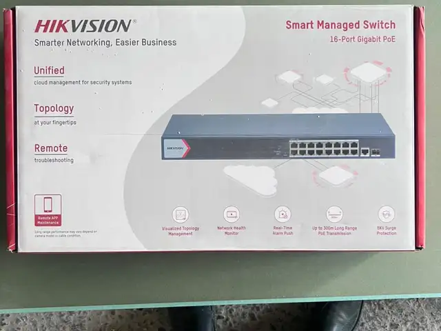База Hikvision DS-3E1518P-SI 16-Port Gigabit Smart PoE Switch, Душанбе