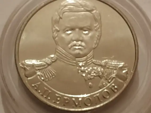 Монета 2 рубля А.П.Ермолов, Душанбе
