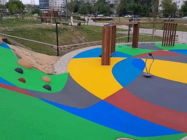 Укладка резинового покрытия, Душанбе