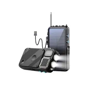 Портативный солнечный повербанк Powerology 16000mAh Solar Power Bank with FM Rad, Душанбе