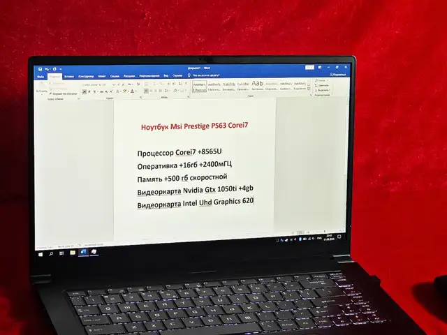 Ноутбук Msi Core i7 Prestige, Душанбе - 6