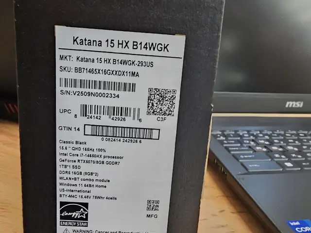 Ноутбук MSI Katana Gaming 16GB 1TB 5070 видекарта, Душанбе - 6