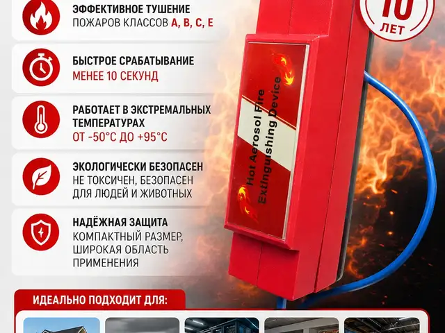 Аэрозольное устройства пожаротушения, Душанбе