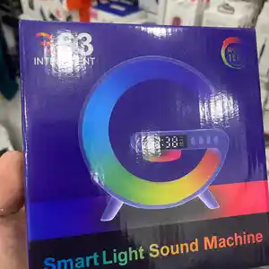 Портативная акустика RGB с беспроводной зарядкой G63 белый, Душанбе