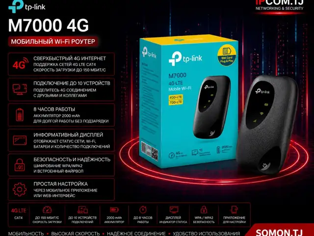 Мобильный роутер TP Link m7000 4G, Хуҷанд