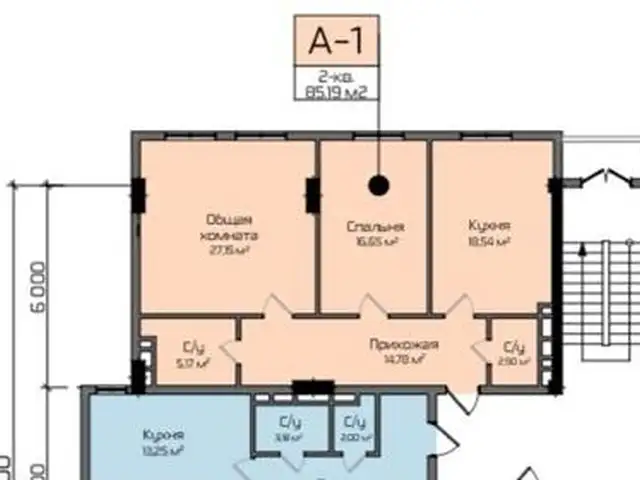 2-комн. квартира, 5 этаж, 85 м², 13мкр, Худжанд