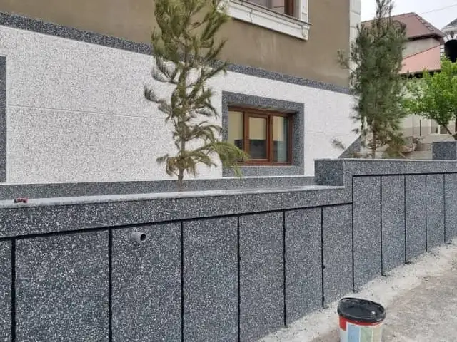 Крошка теразит для цоколя фасада домов, Худжанд