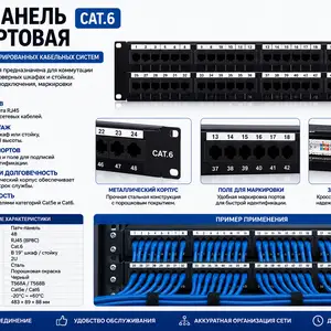 Патч-панель 48-портовая, Худжанд