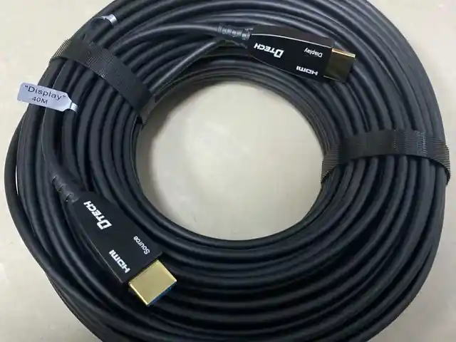Кабель оптический HDMI-HDMI ver 2.0 40м черный, Душанбе