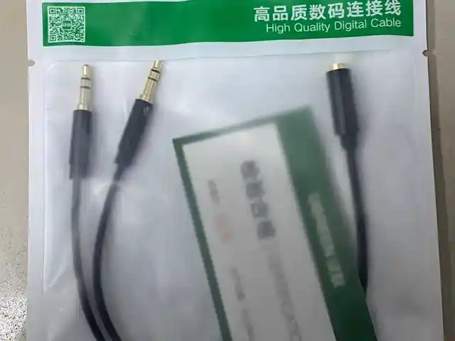 Кабель Jack 3.5mm to 2x Jack 3.5mm 0.2m, Душанбе
