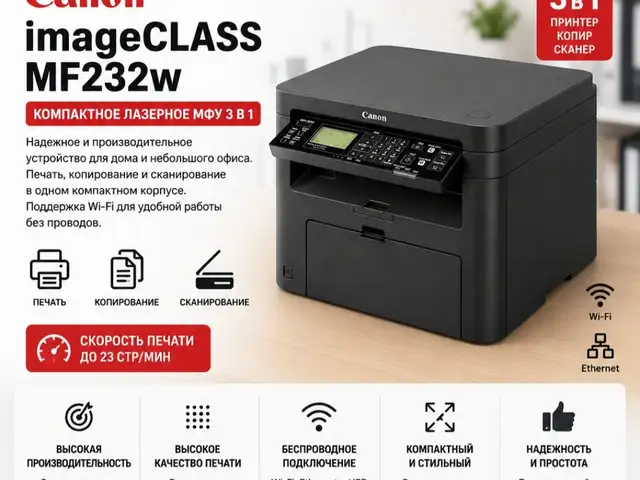 Принтер Canon mf232w imageclass 3в1, Худжанд