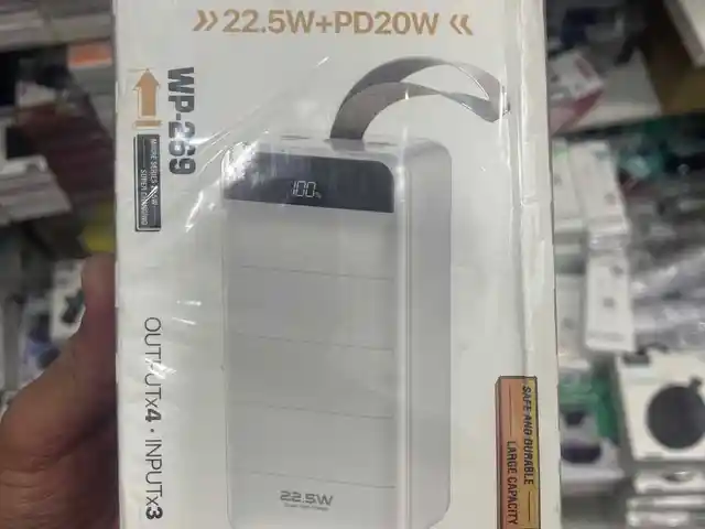 Портативное зарядное устройство Power Bank Wekome WP-269 60000mAh 3USB, TypeC,, Душанбе