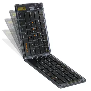 Мини клавиатура Porodo Crystal Shell Wireless Keyboard черный, Душанбе