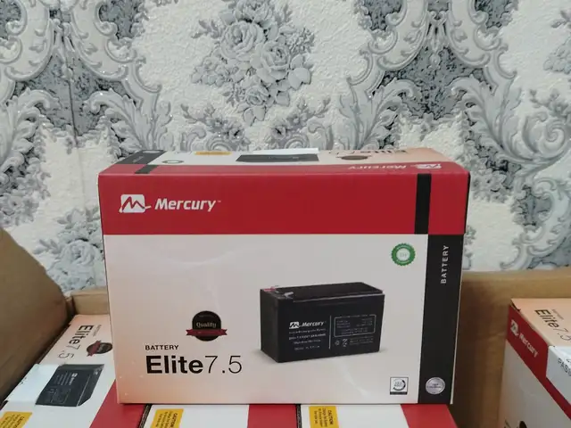 Аккумулятор Mercury Elite 12V 7.5Ah AGM и ИБП, Душанбе