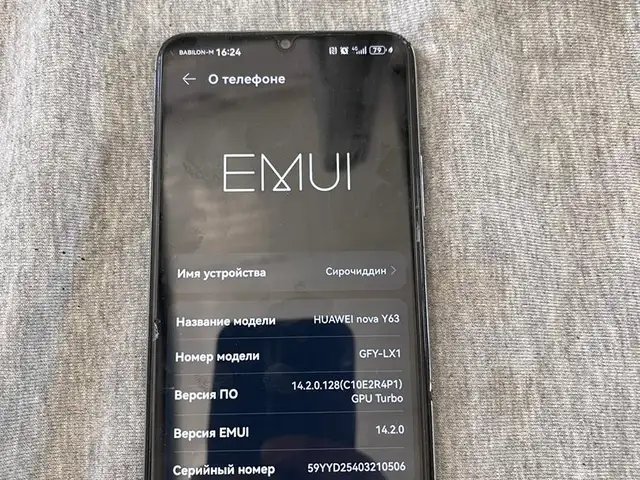 Huawei Nova Y63, Турсунзода