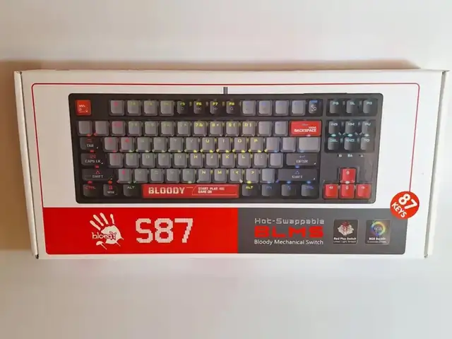 Механическая клавиатура С RGB-подсветкой Bloody S87, Душанбе