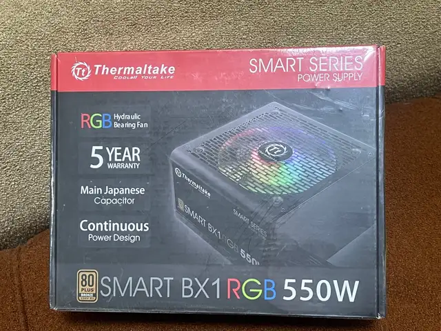 Блок питания Thermaltake ARGB 550w 80plus Bronze, Душанбе