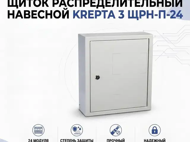 Щиток распределительный навесной IEK Krepta 3 ЩРН-П-24, 24 модуля, IP41,, Хуҷанд