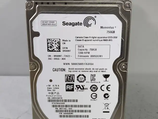 Жёсткий диск для ноутбуков Seagate Momentus 750GB, Душанбе