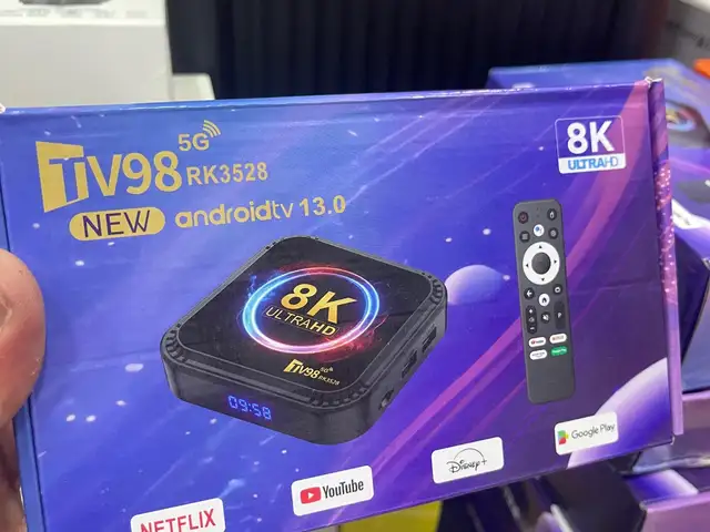 ТВ-приставка SMART TV Box 8K ULTRA HD WIFI 5G Android 13 TV98 RK3528, 64 Gb, Душанбе