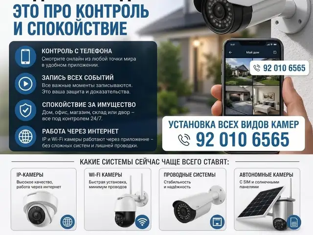 Установка камер видеонаблюдения, Худжанд