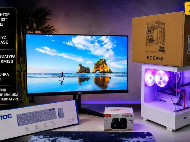 Персональный компьютер Core i5-3470 Манитор 32 дюймов изогнутый ЛОС 165 гц, Душанбе