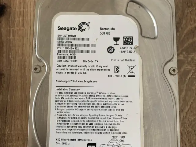 Жёсткий диск HDD 500GB Б/У, Душанбе
