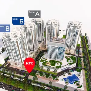 2-комн. квартира, 14 этаж, 92 м², Сомони, Душанбе