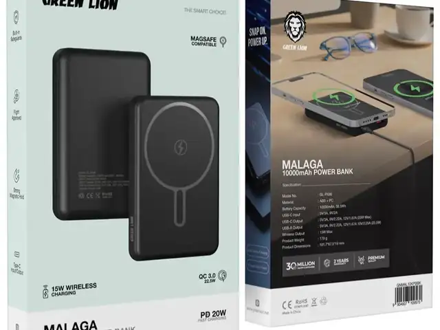Внешний аккумулятор Power Bank Green Lion Malaga power bank 10000mAh, Душанбе