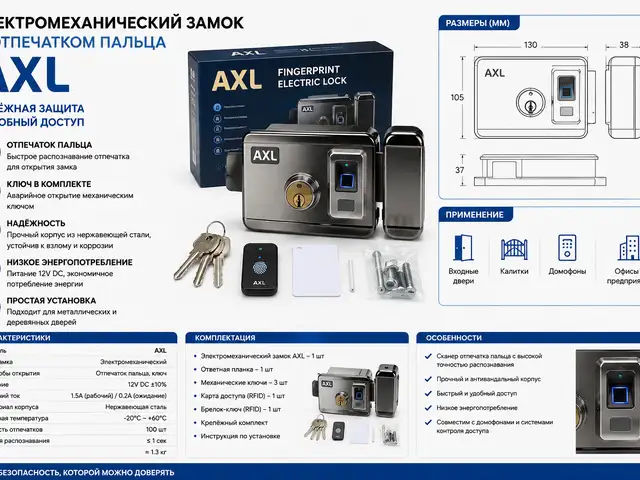 Электро механический замок.отпечаток AXL, Хуҷанд