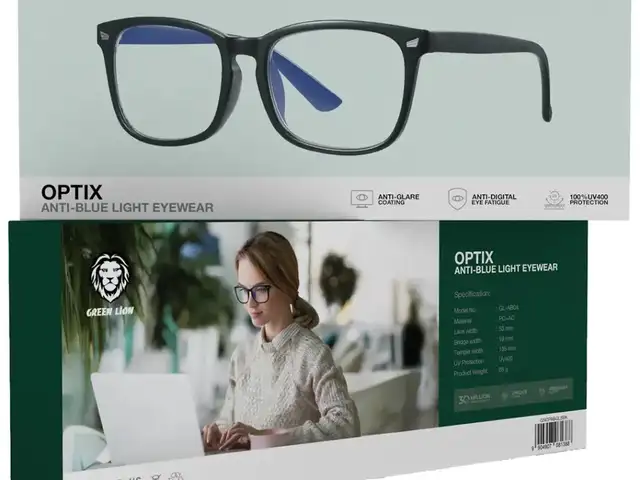 Очки Green Lion Optix Anti-Blue Light Eyewear - Black, Душанбе
