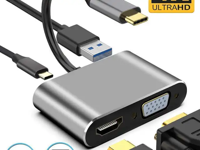 Переходник Type-C Hub Ultra HD 4K 4in1, Душанбе