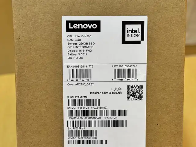 Ноутбук Lenovo idaPad Slim 3 i3-N305 4GB 256GB SSD, Душанбе - 5