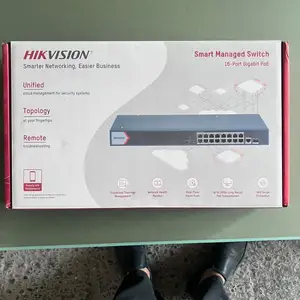 База Hikvision DS-3E1518P-SI 16-Port Gigabit Smart PoE Switch, Душанбе