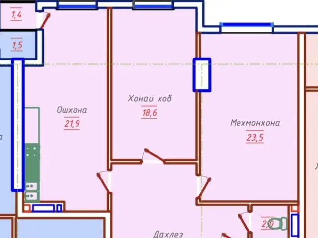 2-комн. квартира, 16 этаж, 93 м², Опера балет, Душанбе