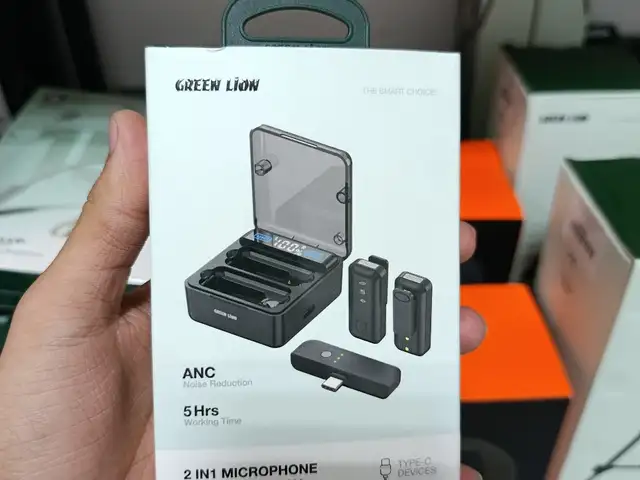 Беспроводной микрофон Green Lion 2 IN 1 Microphone Digital Display черный, Душанбе
