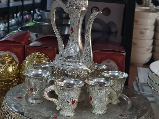 Чайник и кружки для воды с подставкой Зам-Зам 8шт NOKH5031S, Душанбе