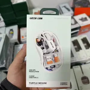Мышь Green Lion Wireless Turtle Mouse 2400DPI, белый, Душанбе