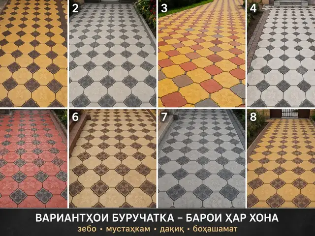 Укладка тротуарной плитки, Худжанд
