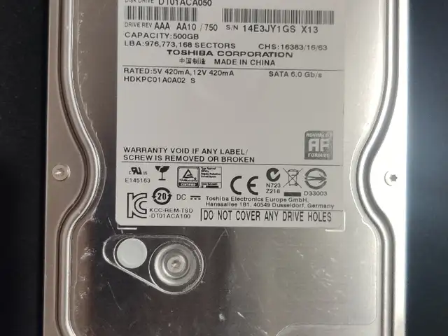 Жёсткий диск Toshiba 500gb, Хуҷанд